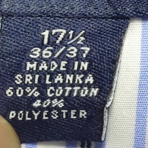 American Living Dress Shirt Size 16 1/2 / 36/37 Color Blue Black White - Picture 8 of 11